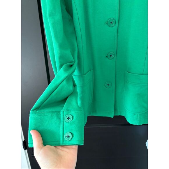 NWT Sag Harbor Sport Solid Green Sport Jacket Button Up Size XL Cotton - Picture 3 of 8